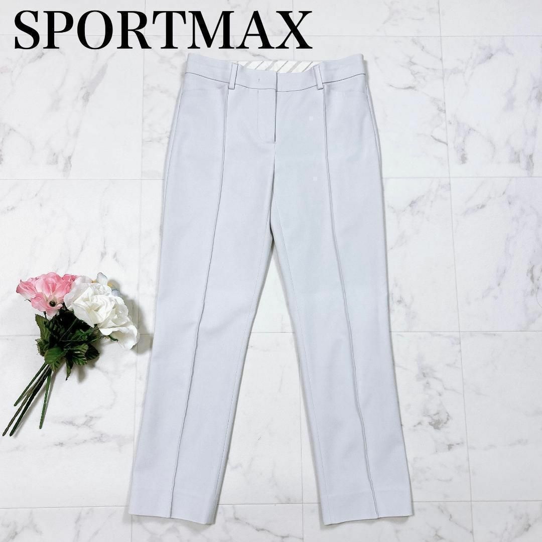 SPORTMAX（MAX MARA）(スポーツマックス)の●SPORTMAX マックスマーラ センタープレスパンツ ライトグレー レディースのパンツ(その他)の商品写真