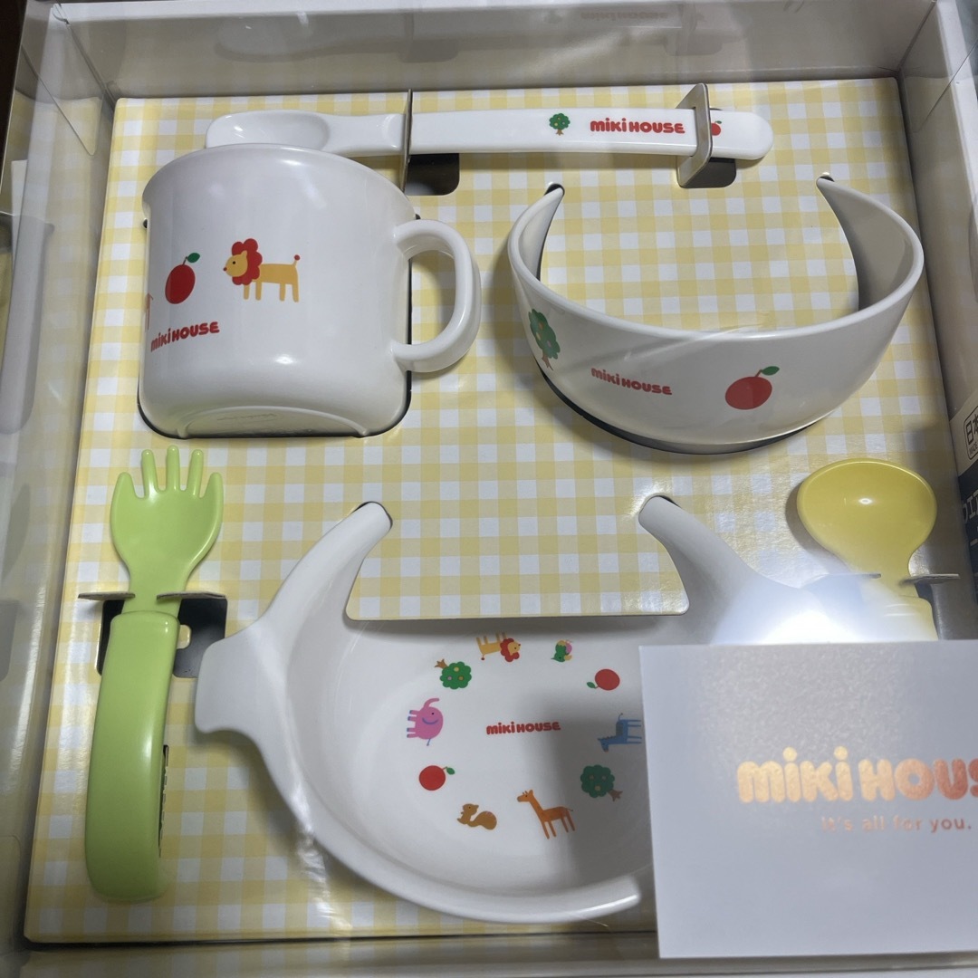 ミキハウス　テーブルウェアセット キッズ/ベビー/マタニティの授乳/お食事用品(離乳食器セット)の商品写真