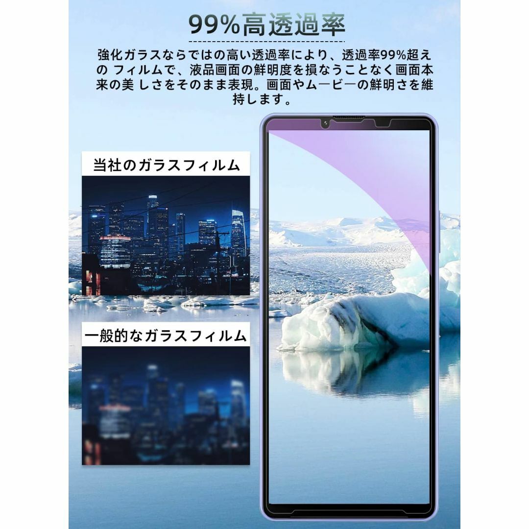 【特価セール】【ブルーライトカット】【2枚セット】Xperia 10 V ガラス スマホ/家電/カメラのスマホアクセサリー(その他)の商品写真