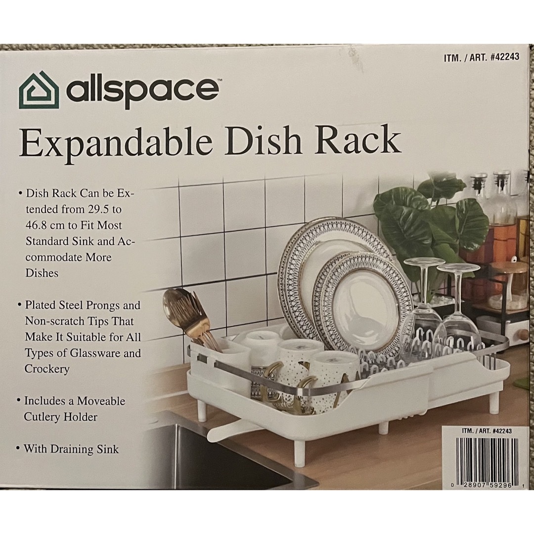 ALLSPACE 水切りラック コンパクト 伸縮ディッシュラック インテリア/住まい/日用品のキッチン/食器(収納/キッチン雑貨)の商品写真