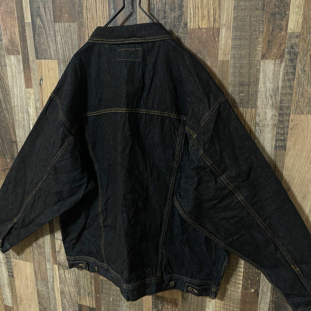 Wrangler(ラングラー)のラングラー 2XL デニム ブラック メンズ Gジャン 古着 長袖 ジャケット メンズのジャケット/アウター(Gジャン/デニムジャケット)の商品写真