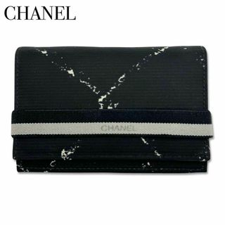 CHANEL - シャネル 旧トラベルライン ナイロン ケース カード入れ 名刺入れ ブラック