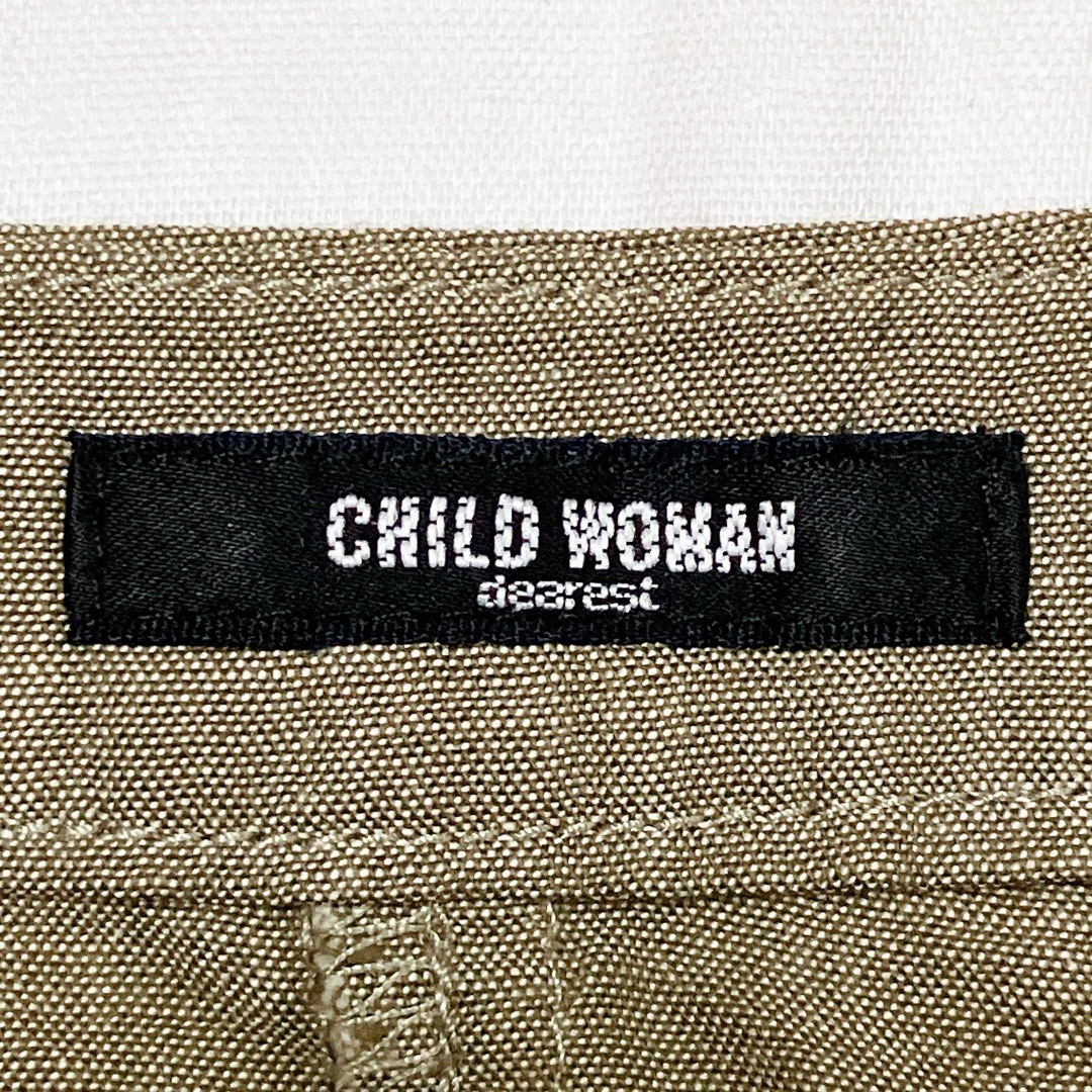 CHILD WOMAN(チャイルドウーマン)のチャイルドウーマン　半袖パフスリーブジャケット　カーキ　ミリタリー　ショート丈 レディースのジャケット/アウター(ミリタリージャケット)の商品写真