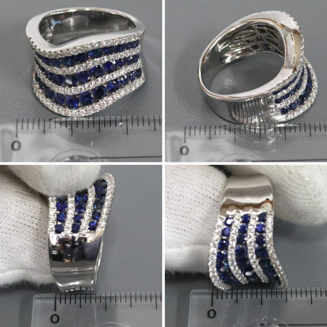 750サファイアダイヤモンドリング S2.01 D0.71 10.9g #15 レディースのアクセサリー(リング(指輪))の商品写真