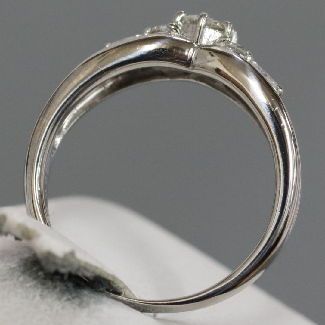 ムーンジュエリー Pt900ダイヤモンドリング D0.24 D0.22 6.6g #15 レディースのアクセサリー(リング(指輪))の商品写真