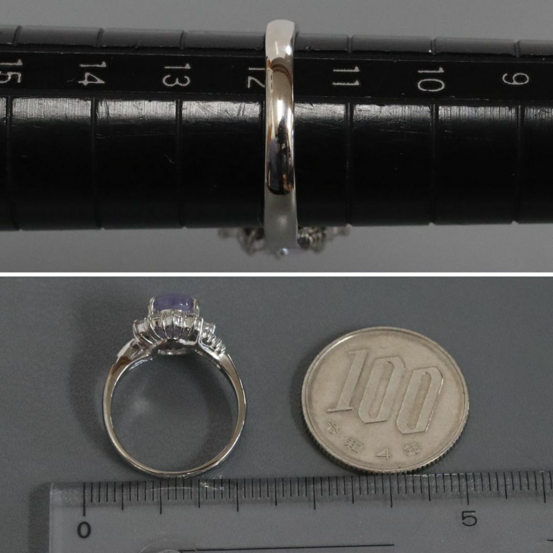 Pt900スターサファイアダイヤモンドリング S2.52 D0.60 6.4g #12 レディースのアクセサリー(リング(指輪))の商品写真
