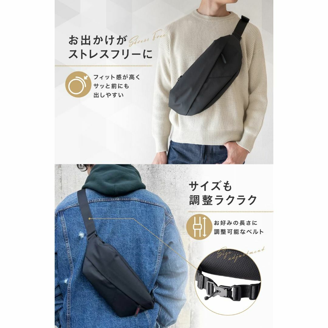 【色: Black（黒ジッパー）】[LiberFlyer] 【FARIE】セイフ メンズのバッグ(その他)の商品写真