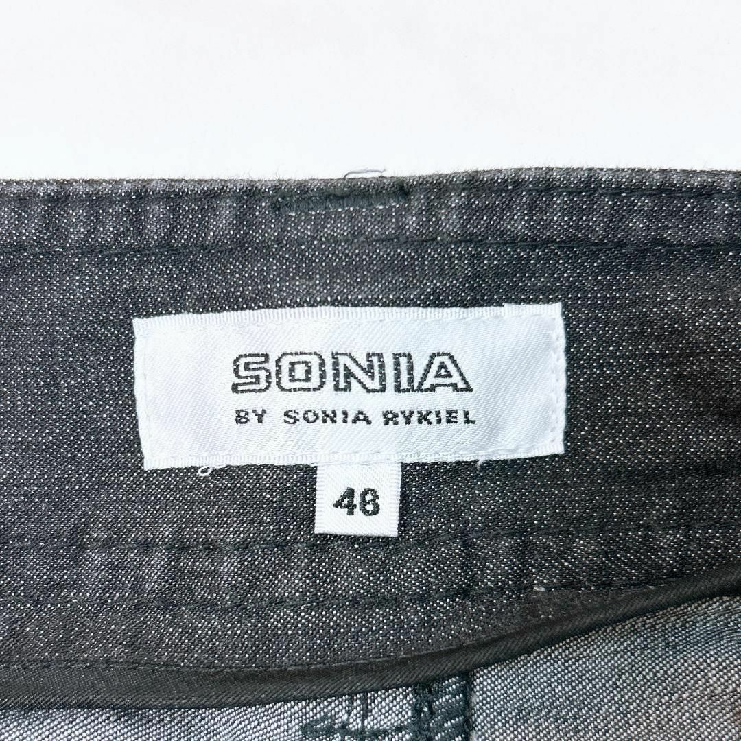 SONIA RYKIEL(ソニアリキエル)の■SONIA ソニア デニムパンツ ビジュー パール ブラック 46 レディースのパンツ(その他)の商品写真