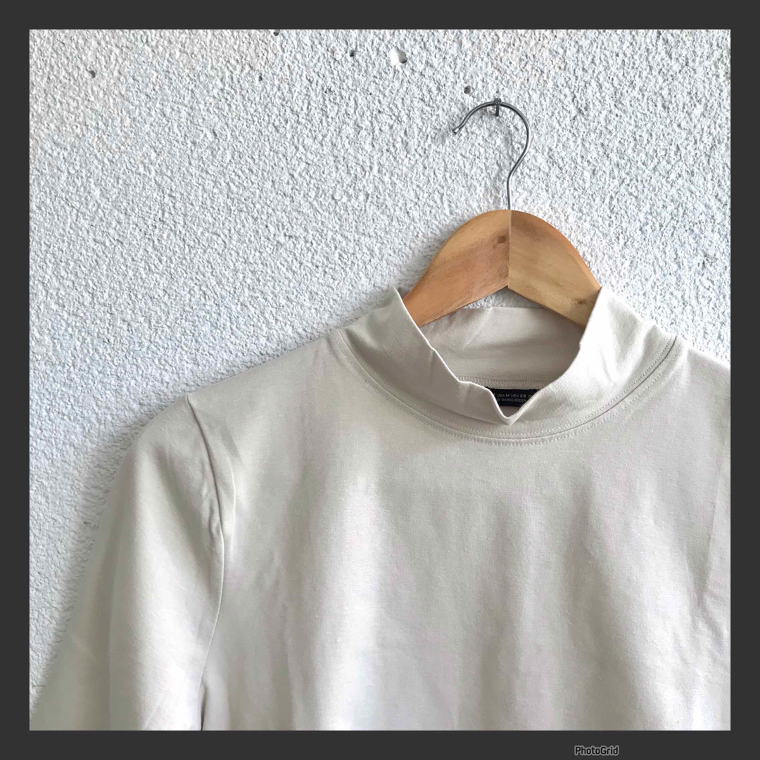 ZARA(ザラ)のザラ/ZARA   ●ハイネックTシャツ/5分袖Tシャツ メンズのトップス(Tシャツ/カットソー(半袖/袖なし))の商品写真