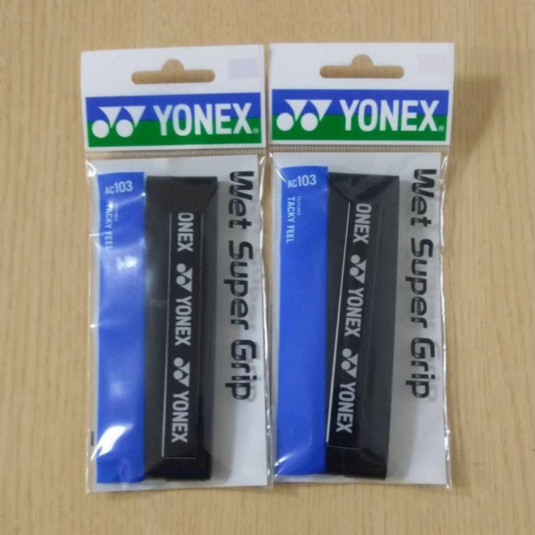 YONEX(ヨネックス)の【新品未使用】YONEX テニスグリップテープ黒2本 スポーツ/アウトドアのテニス(その他)の商品写真