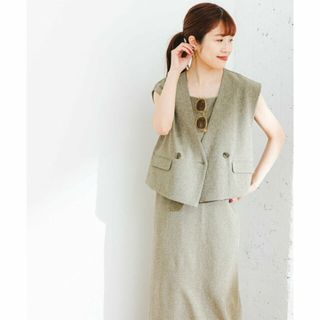 アーバンリサーチロッソ(URBAN RESEARCH ROSSO)の【BEIGE】『UR TECH DRYLUXE』F by ROSSO ショートジレ+ワンピース(ロングワンピース/マキシワンピース)