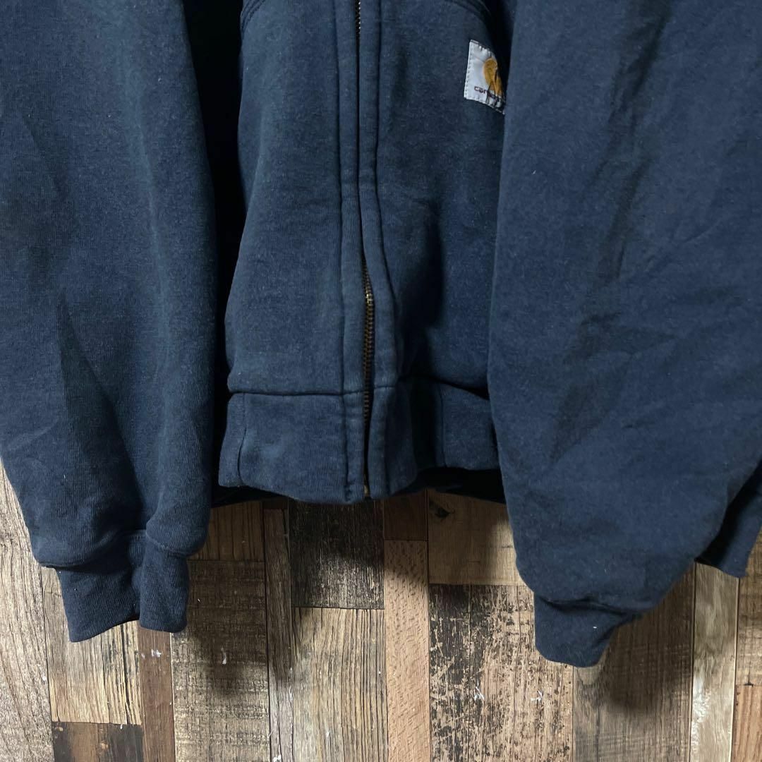 carhartt(カーハート)の極厚 カーハート メンズ ネイビー フルジップ パーカー 2XL 古着 メンズのトップス(パーカー)の商品写真