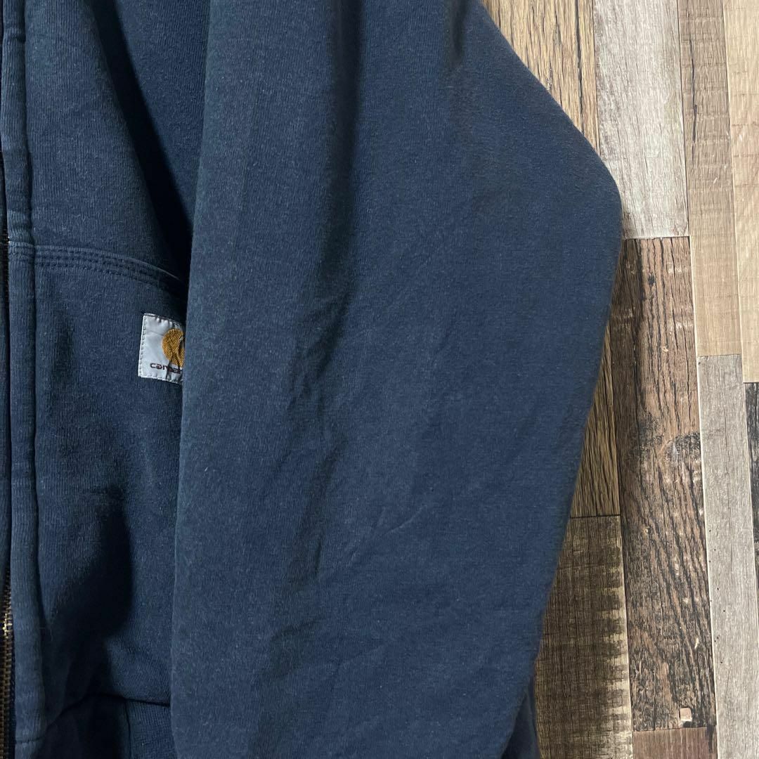 carhartt(カーハート)の極厚 カーハート メンズ ネイビー フルジップ パーカー 2XL 古着 メンズのトップス(パーカー)の商品写真