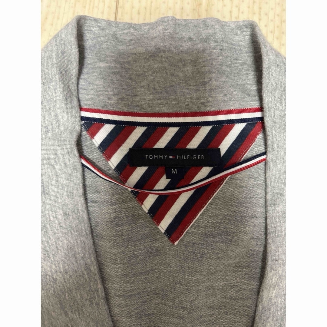 TOMMY HILFIGER(トミーヒルフィガー)の99.TOMMY HILFIGER.スウェットカーディガン.グレー レディースのトップス(カーディガン)の商品写真