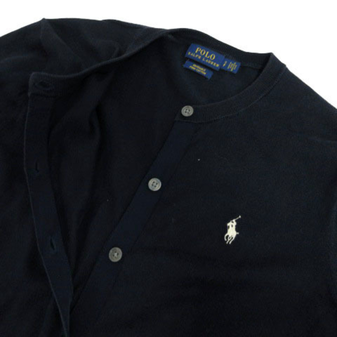 POLO RALPH LAUREN(ポロラルフローレン)のPOLO RALPH LAUREN カーディガン  ポニー コットン 紺 SP レディースのトップス(カーディガン)の商品写真