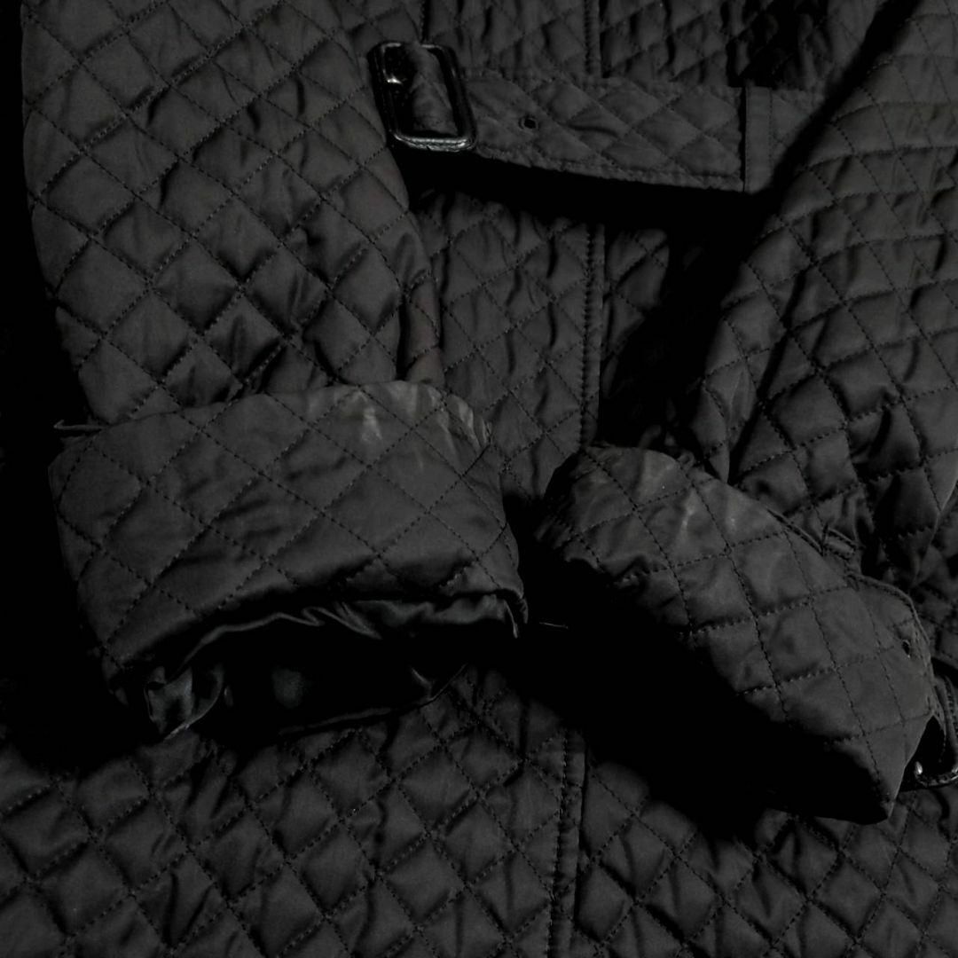 BURBERRY(バーバリー)の美品 L バーバリー キルティング トレンチ コート 黒 ノバチェック 40 レディースのジャケット/アウター(トレンチコート)の商品写真