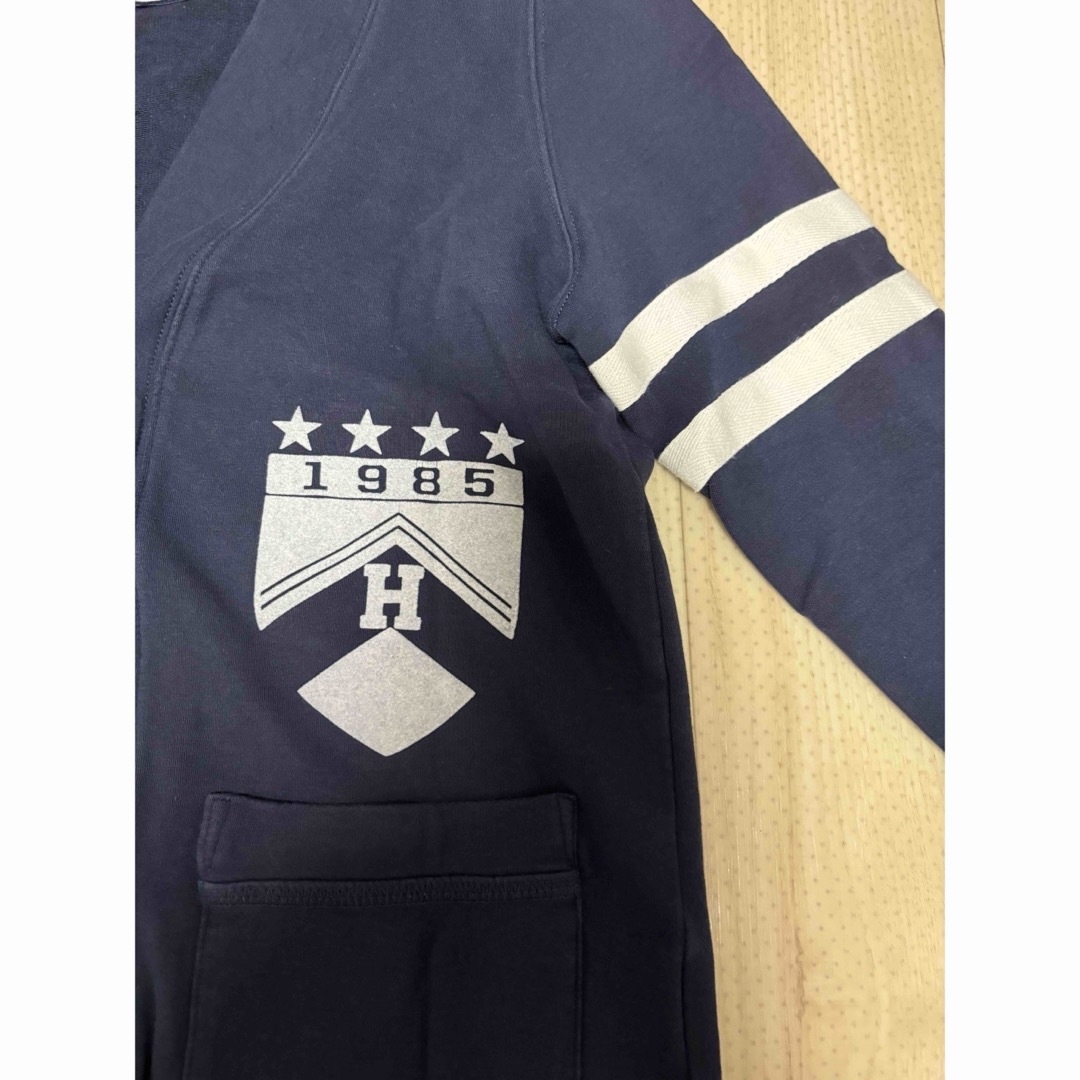 TOMMY HILFIGER(トミーヒルフィガー)の100.TOMMY HILFIGER.スウェットカーディガン.ネイビー レディースのトップス(カーディガン)の商品写真