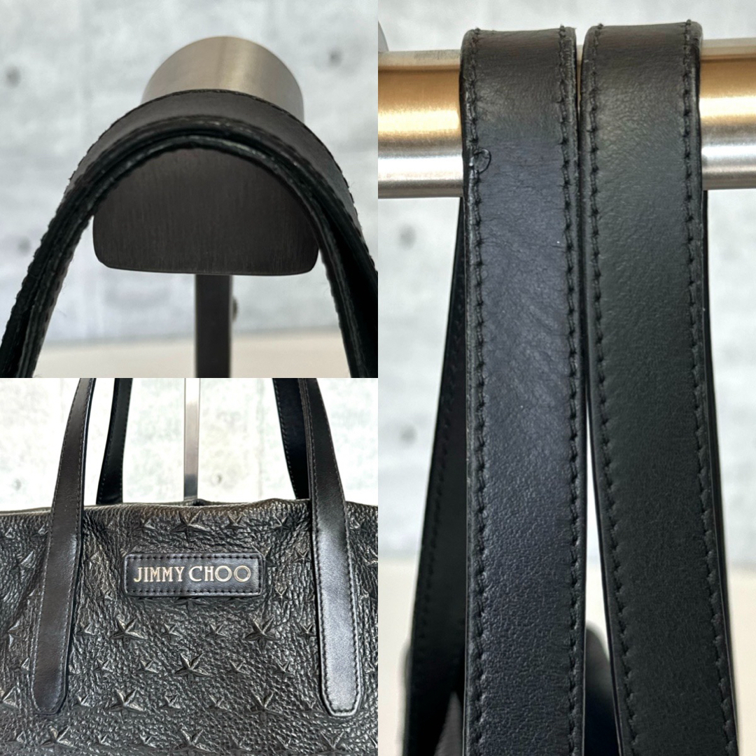 JIMMY CHOO(ジミーチュウ)の【良品】JIMMY CHOO SOFIA/S BLACK エンボス トートバッグ レディースのバッグ(トートバッグ)の商品写真