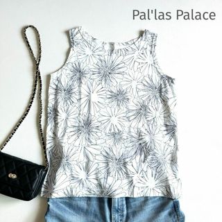 PAL'LAS PALACE 花柄 コットン ノースリーブ タンクトップ(タンクトップ)