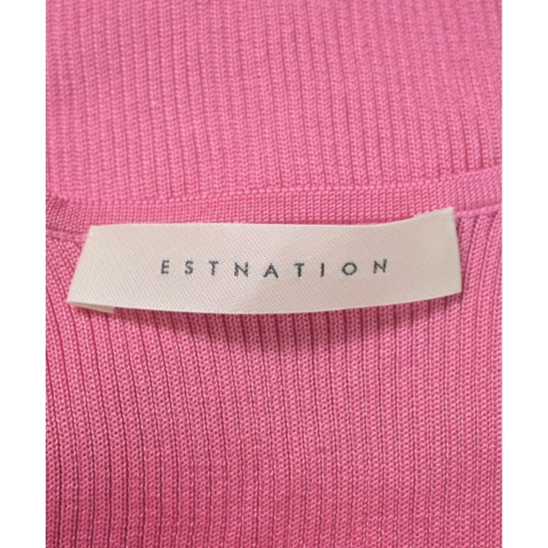 ESTNATION(エストネーション)のESTNATION エストネーション ニット・セーター 38(M位) ピンク 【古着】【中古】 レディースのトップス(ニット/セーター)の商品写真