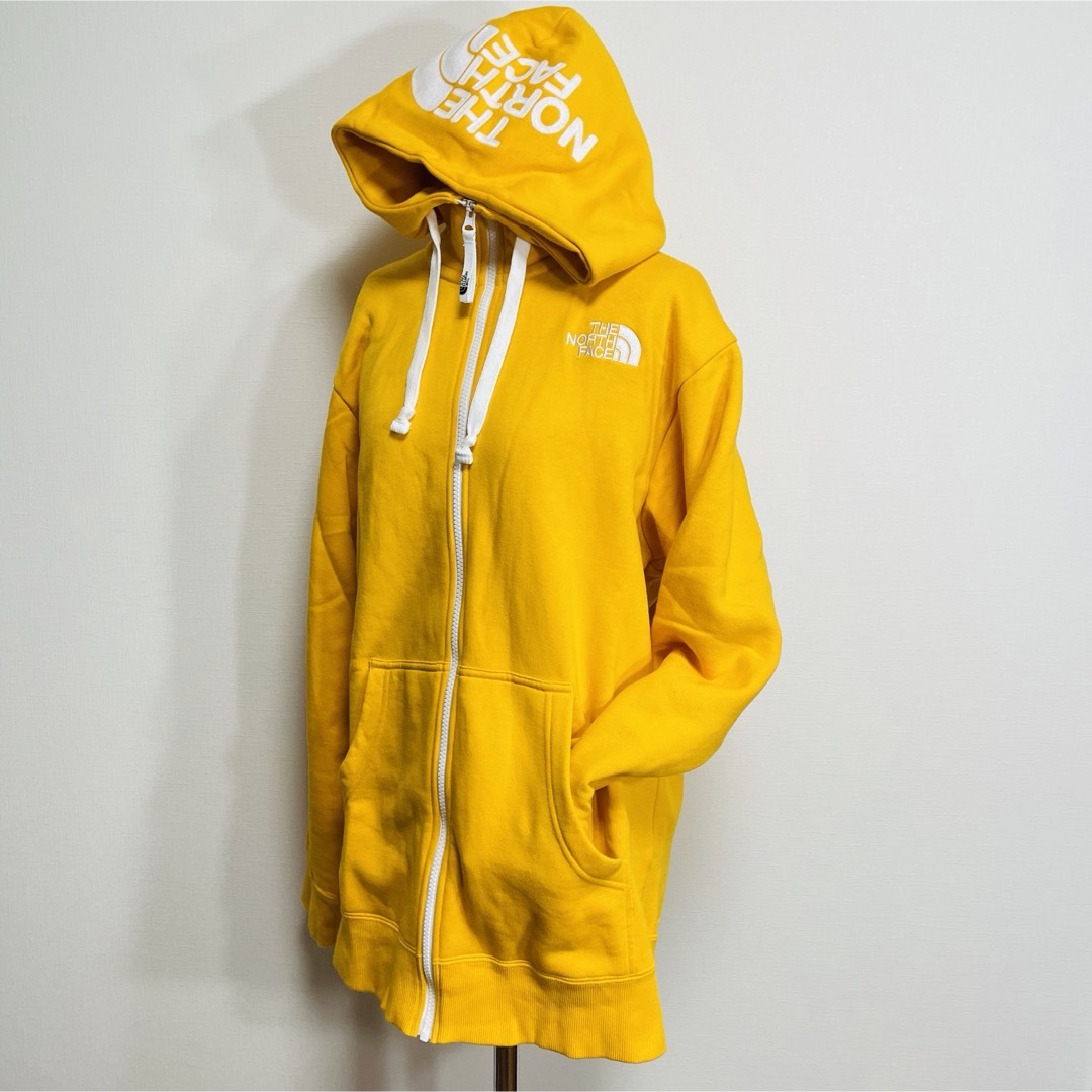 THE NORTH FACE(ザノースフェイス)のTHE NORTH FACE ジップパーカー◎希少カラーデカロゴ イエロー×白 メンズのトップス(パーカー)の商品写真