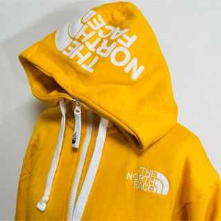 THE NORTH FACE - THE NORTH FACE ジップパーカー◎希少カラーデカロゴ イエロー×白