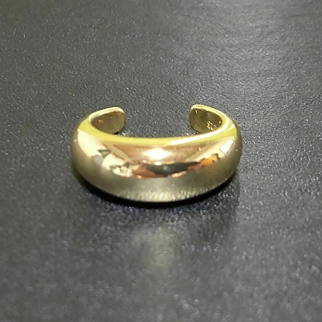 三日月　ムーン　リング　ゴールド　指輪　アクセサリー　シンプル　フリー レディースのアクセサリー(リング(指輪))の商品写真