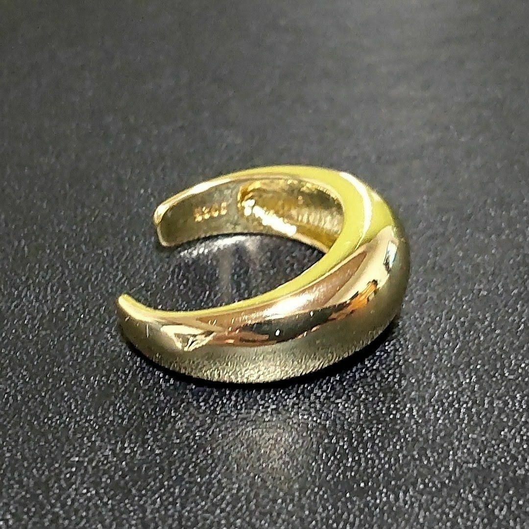 三日月　ムーン　リング　ゴールド　指輪　アクセサリー　シンプル　フリー レディースのアクセサリー(リング(指輪))の商品写真