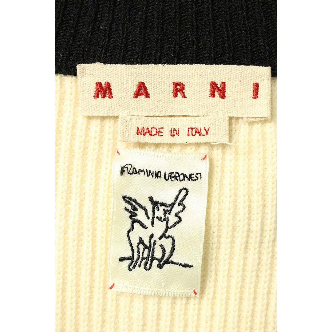 Marni(マルニ)のマルニ  23SS  PATCH COTTON WOOL CARDIGAN CDMG0090Q0 ダメージ加工パッチカーディガン メンズ 46 メンズのトップス(カーディガン)の商品写真