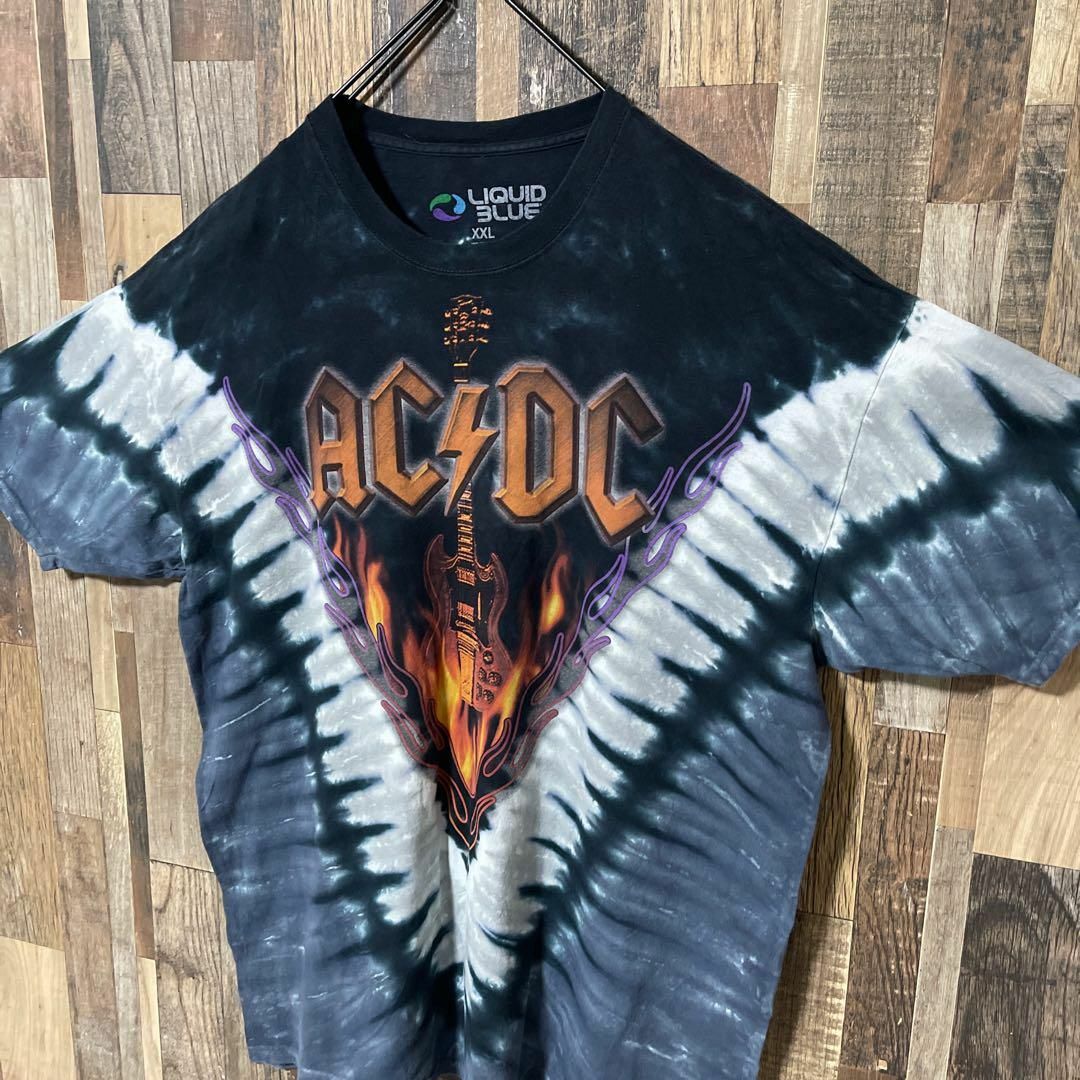 AC/DC メンズ バンT ロック 総柄 2XL 古着 90s 半袖 Tシャツ メンズのトップス(Tシャツ/カットソー(半袖/袖なし))の商品写真