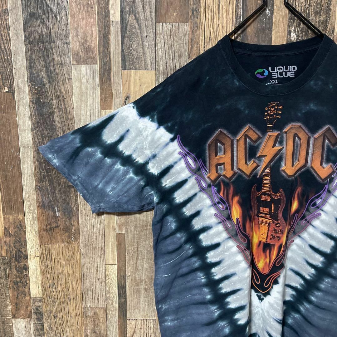 AC/DC メンズ バンT ロック 総柄 2XL 古着 90s 半袖 Tシャツ メンズのトップス(Tシャツ/カットソー(半袖/袖なし))の商品写真