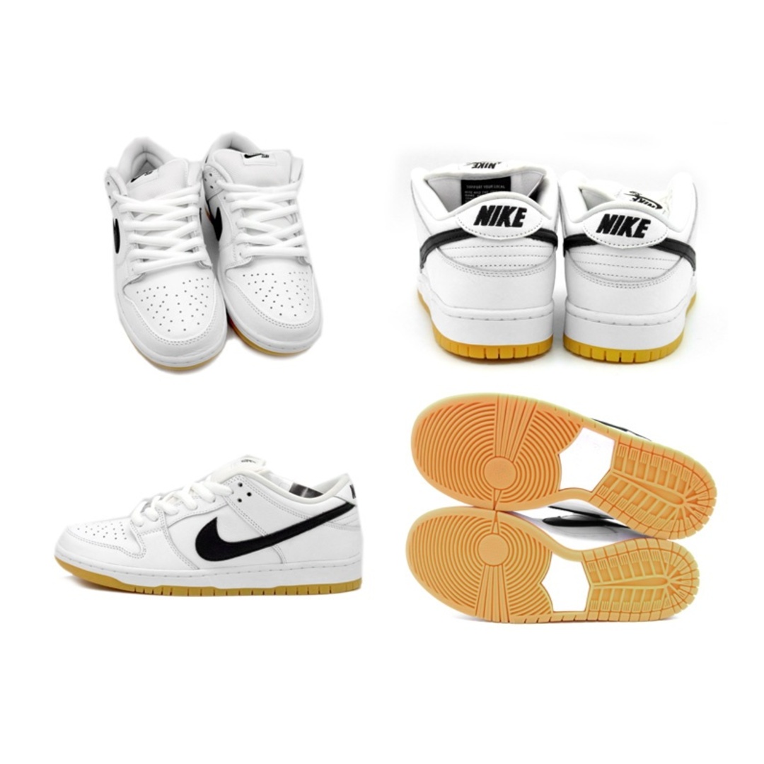 NIKE(ナイキ)のナイキ NIKE ■ 【 SB DUNK LOW PRO White Black White Gum Light Brown CD2563 101 】 SB ダンク ロー プロ ブラック ホワイト ガム ライト ブラウン スニーカー　h0734 メンズの靴/シューズ(スニーカー)の商品写真