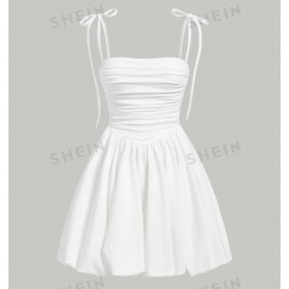 新品未使用♡ shein mod キャミ ワンピース ミニ フレア ホワイト