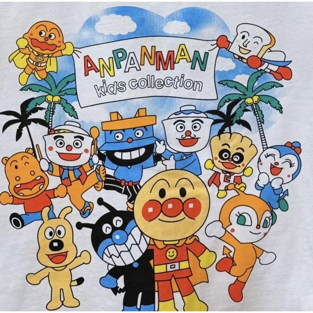 【新品】アンパンマン　子供Tシャツ　半袖　90 キッズ/ベビー/マタニティのキッズ服男の子用(90cm~)(Tシャツ/カットソー)の商品写真