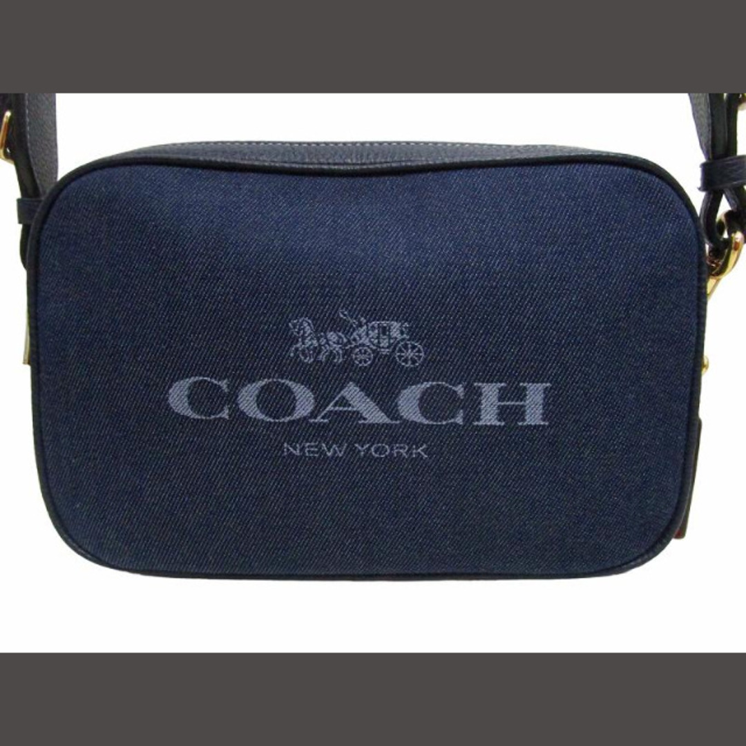 COACH(コーチ)のコーチ 美品 Denim Jacquard デニム ショルダーバッグ 切替レザー レディースのバッグ(ショルダーバッグ)の商品写真