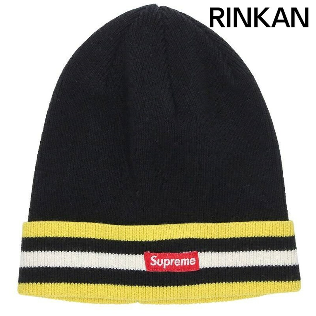 Supreme(シュプリーム)のシュプリーム  Striped Cuff Beanie スモールボックスロゴストライプドカフビーニー メンズ メンズの帽子(ニット帽/ビーニー)の商品写真