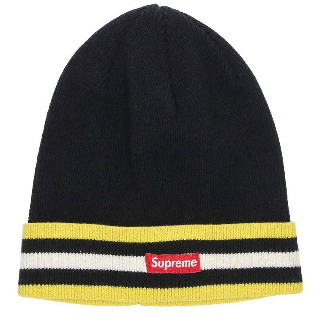 Supreme(シュプリーム)のシュプリーム  Striped Cuff Beanie スモールボックスロゴストライプドカフビーニー メンズ メンズの帽子(ニット帽/ビーニー)の商品写真