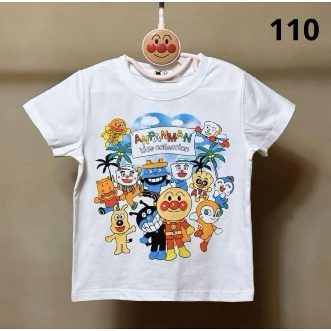 【新品】アンパンマン　子供Tシャツ　半袖　110 キッズ/ベビー/マタニティのキッズ服女の子用(90cm~)(Tシャツ/カットソー)の商品写真