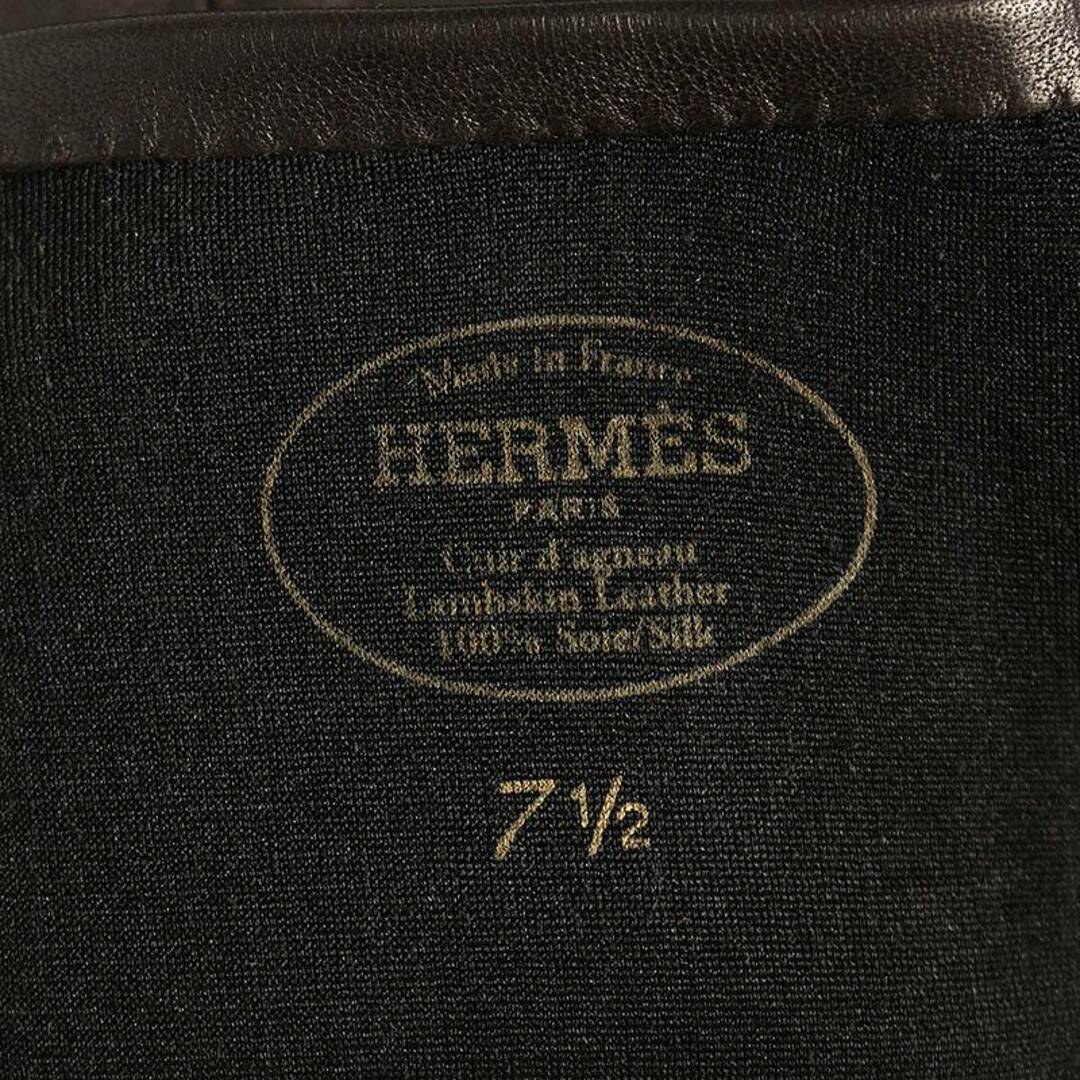 Hermes(エルメス)のエルメス Hステッチレザーグローブ メンズ 7.5 メンズのファッション小物(手袋)の商品写真