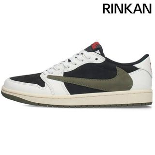 ナイキ(NIKE)のナイキ ×トラビススコット Travis Scott  WMNS AIR JORDAN 1 LOW OG OLIVE DZ4137-106 ウィメンズエアジョーダン1オリーブスニーカー メンズ 26.5cm(スニーカー)