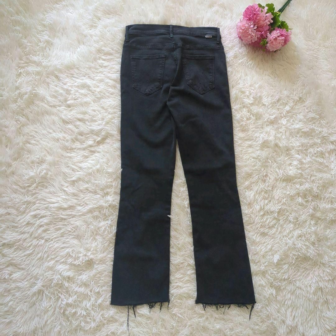 DEUXIEME CLASSE(ドゥーズィエムクラス)のマザー FADED BLACK INSIDER CRO 27 M ダメージデニム レディースのパンツ(デニム/ジーンズ)の商品写真