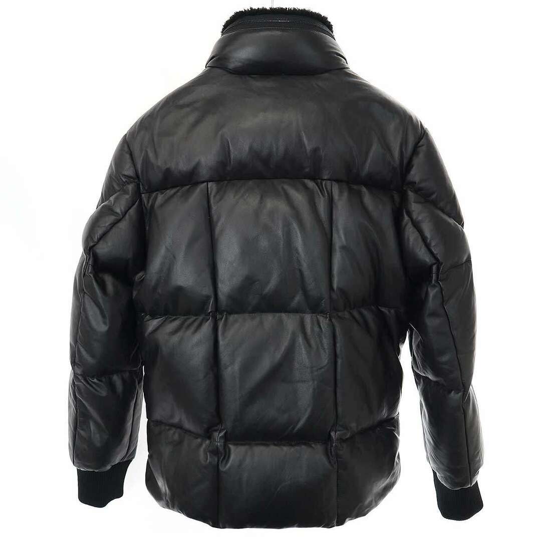 MONCLER(モンクレール)のMONCLER モンクレール 23AW AISNE JACKET レザーパデッドジャケット I20911A0008750118 ブラック 3 メンズのジャケット/アウター(ダウンジャケット)の商品写真