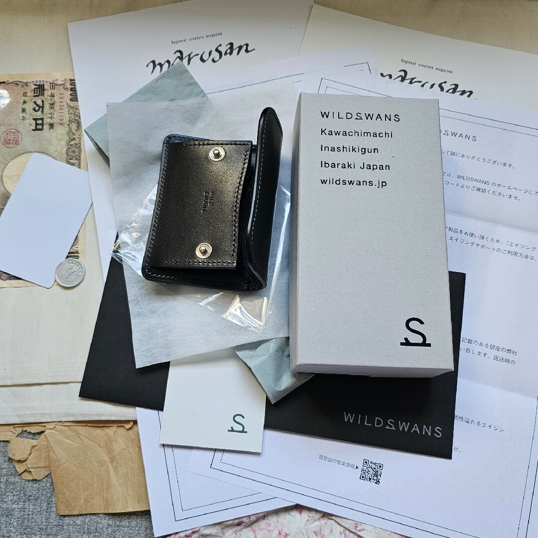 WILDSWANS ワイルドスワンズ タング tongue サドルプルアップ 黒 メンズのファッション小物(折り財布)の商品写真