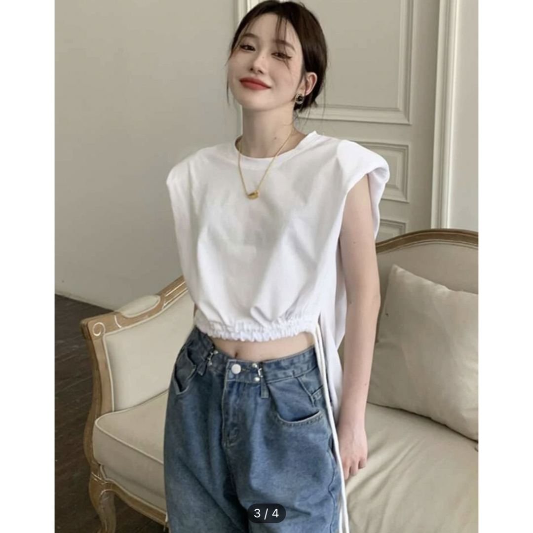 SHEIN(シーイン)のSHEIN ホワイトシャツ URUW レディースのトップス(Tシャツ(長袖/七分))の商品写真