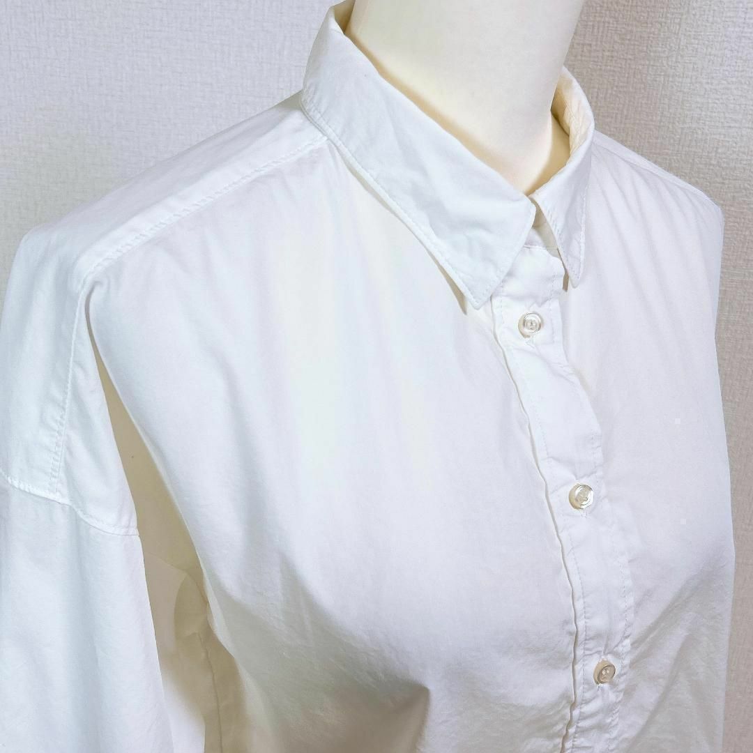 TONAL(トーナル)の●TONAL コットンシャツ ブラウス 長袖 ホワイト 日本製 レディースのトップス(その他)の商品写真