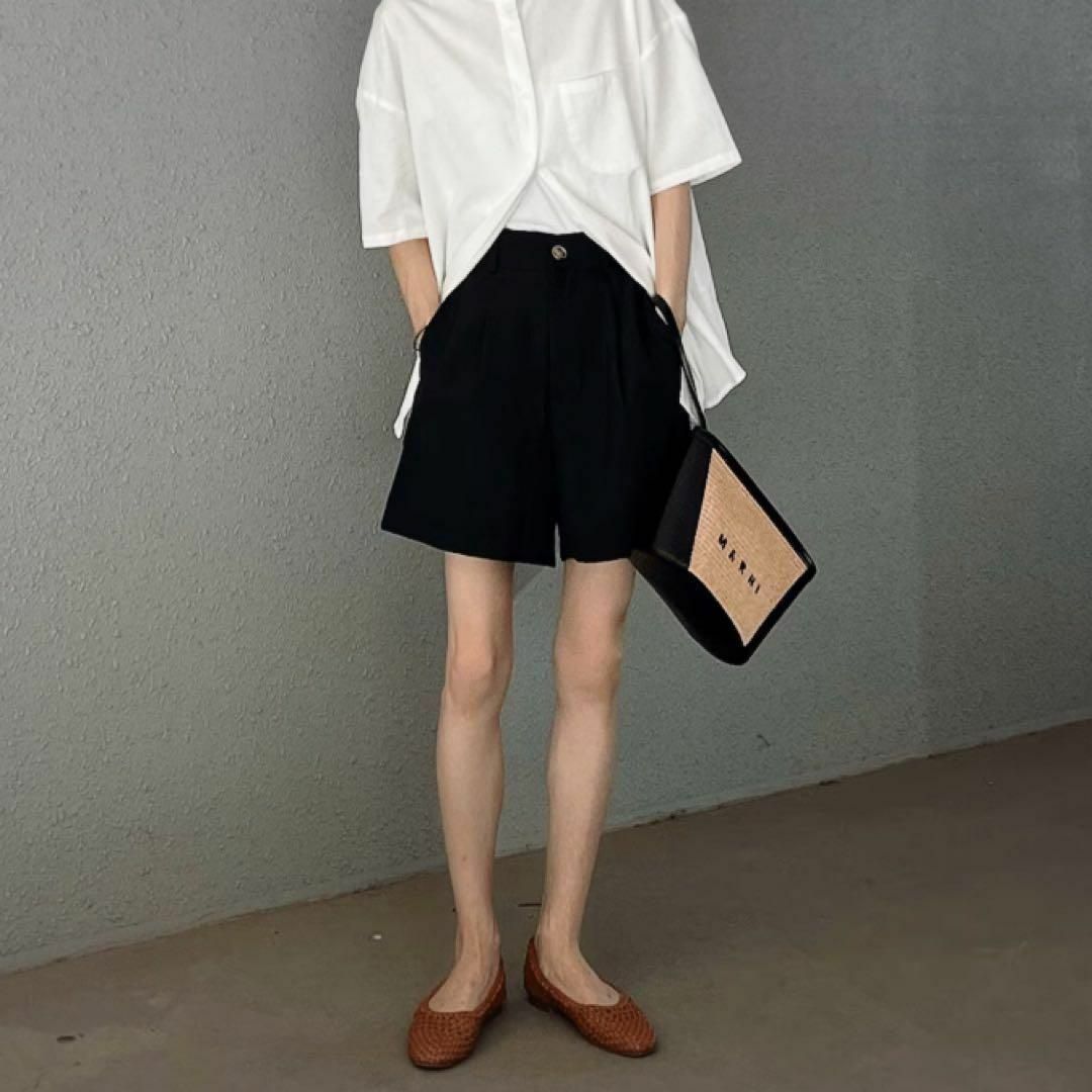 UNITED ARROWS(ユナイテッドアローズ)のユナイテッドアローズ　リネン混ショートパンツ　日本製 レディースのパンツ(ショートパンツ)の商品写真