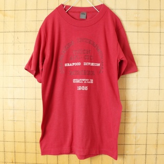 ジャージーズ(JERZEES)の80s USA製 JERZEESプリント半袖TシャツボルドーレッドS aw111(Tシャツ/カットソー(半袖/袖なし))