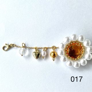 017 ハンドメイド コサージュ ブローチ バッチ 推し活 推し色 橙(コサージュ/ブローチ)