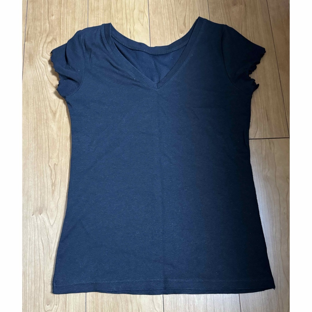 CHACOTT(チャコット)の黒 チャコット　バレエ　ジム　ヨガ　chacotto 2wayテレコTシャツ　M メンズのトップス(Tシャツ/カットソー(半袖/袖なし))の商品写真