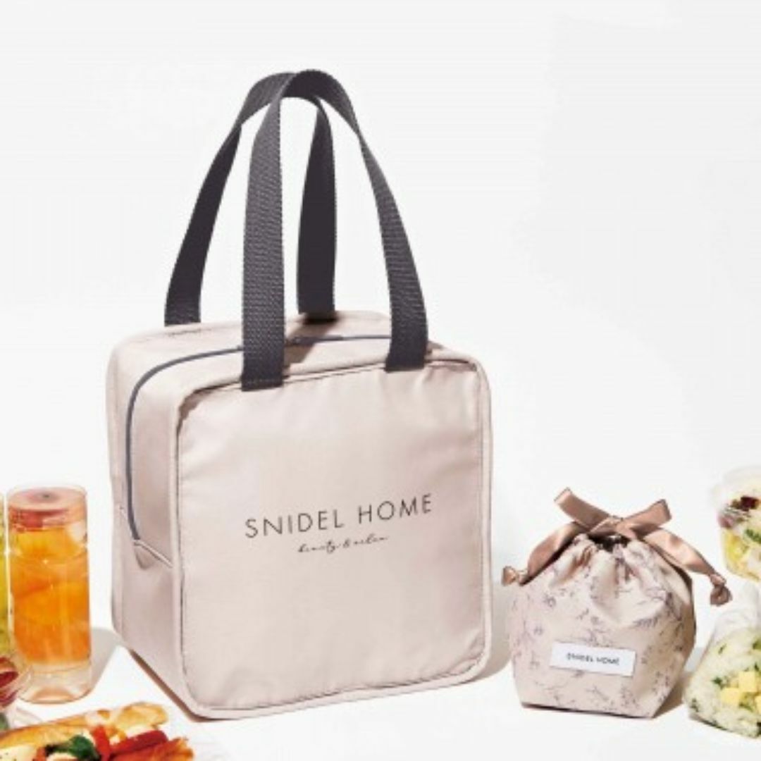 SNIDEL HOME(スナイデルホーム)のスナイデルホーム 保冷・保温機能 バッグ＆おむすび巾着 インテリア/住まい/日用品のキッチン/食器(弁当用品)の商品写真